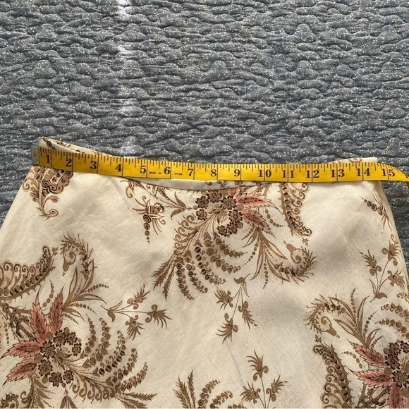 Evan Picone Petite Linen Blend White A-Line Fully Lined Skirt Size 8P - Picture 6 of 7